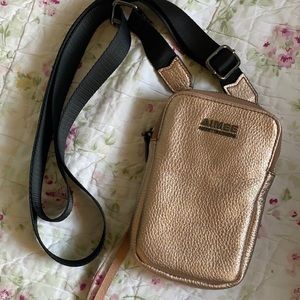 EUC AIMEE KESTENBERG “JUST SAYING” ROSE GOLD MINI CROSSBODY BAG